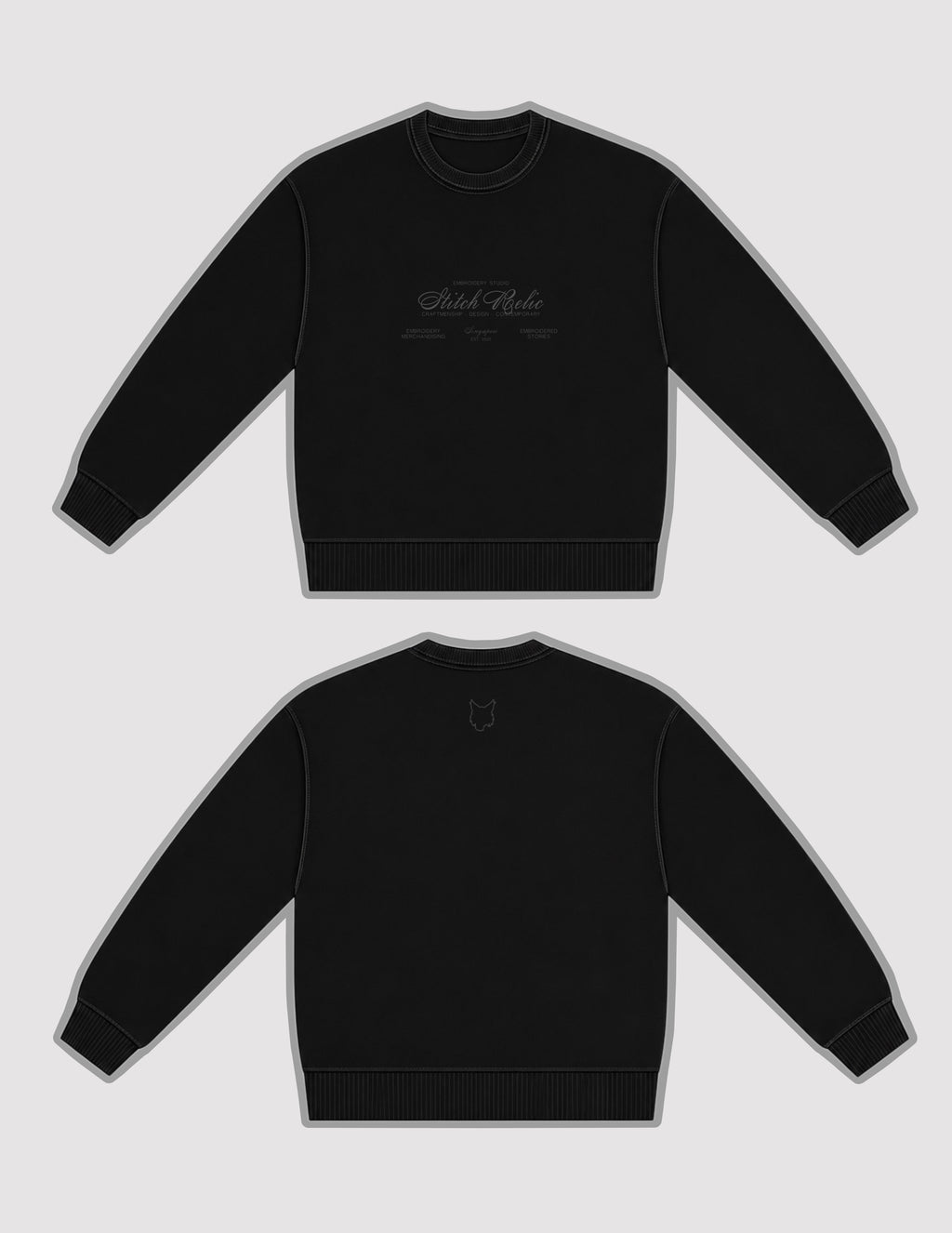 *Preorder* Embroidery Studio Crewneck in Black