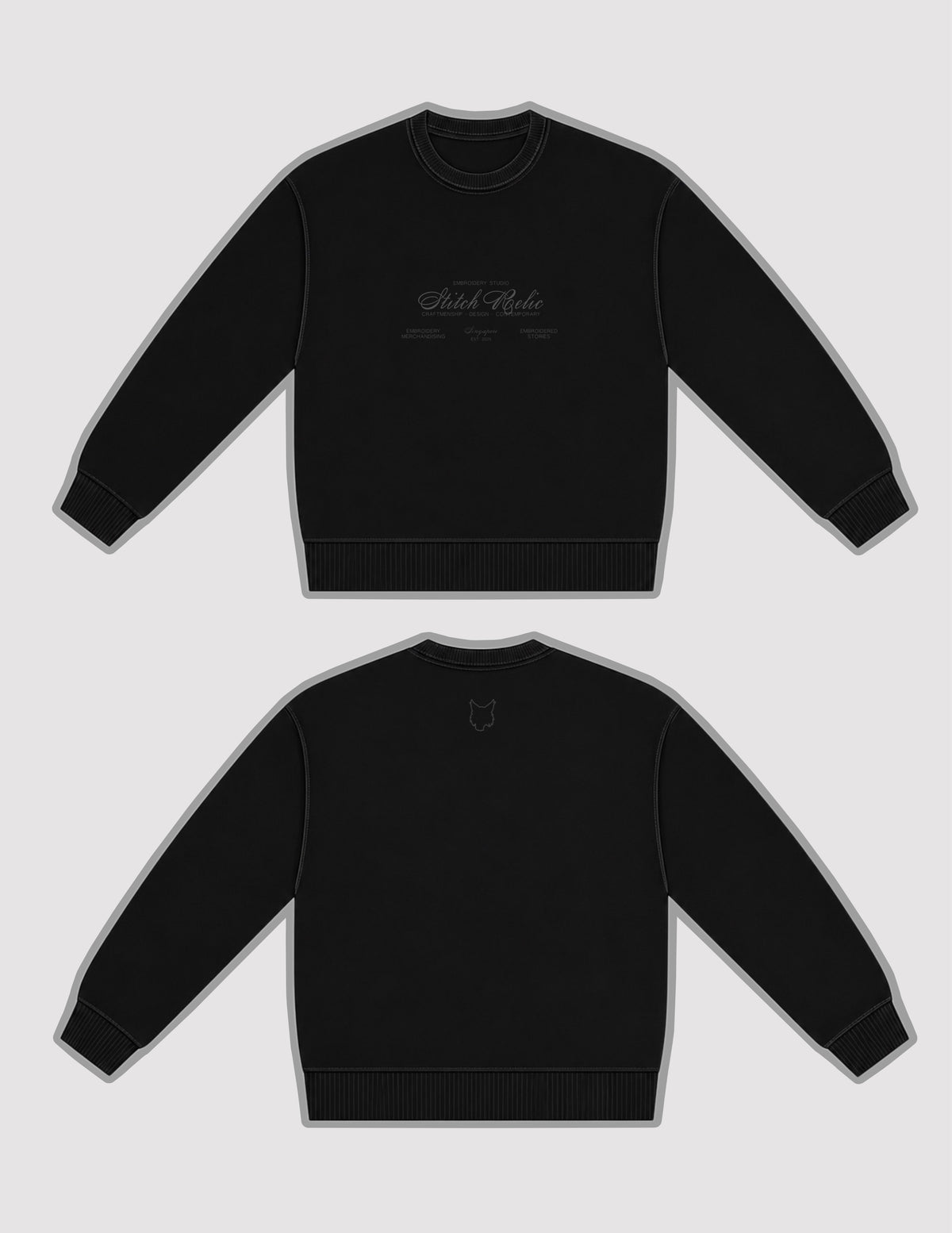 *Preorder* Embroidery Studio Crewneck in Black