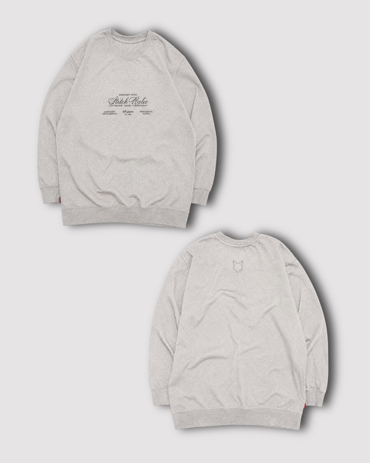 *Preorder* Embroidery Studio Crewneck in Hemp Grey