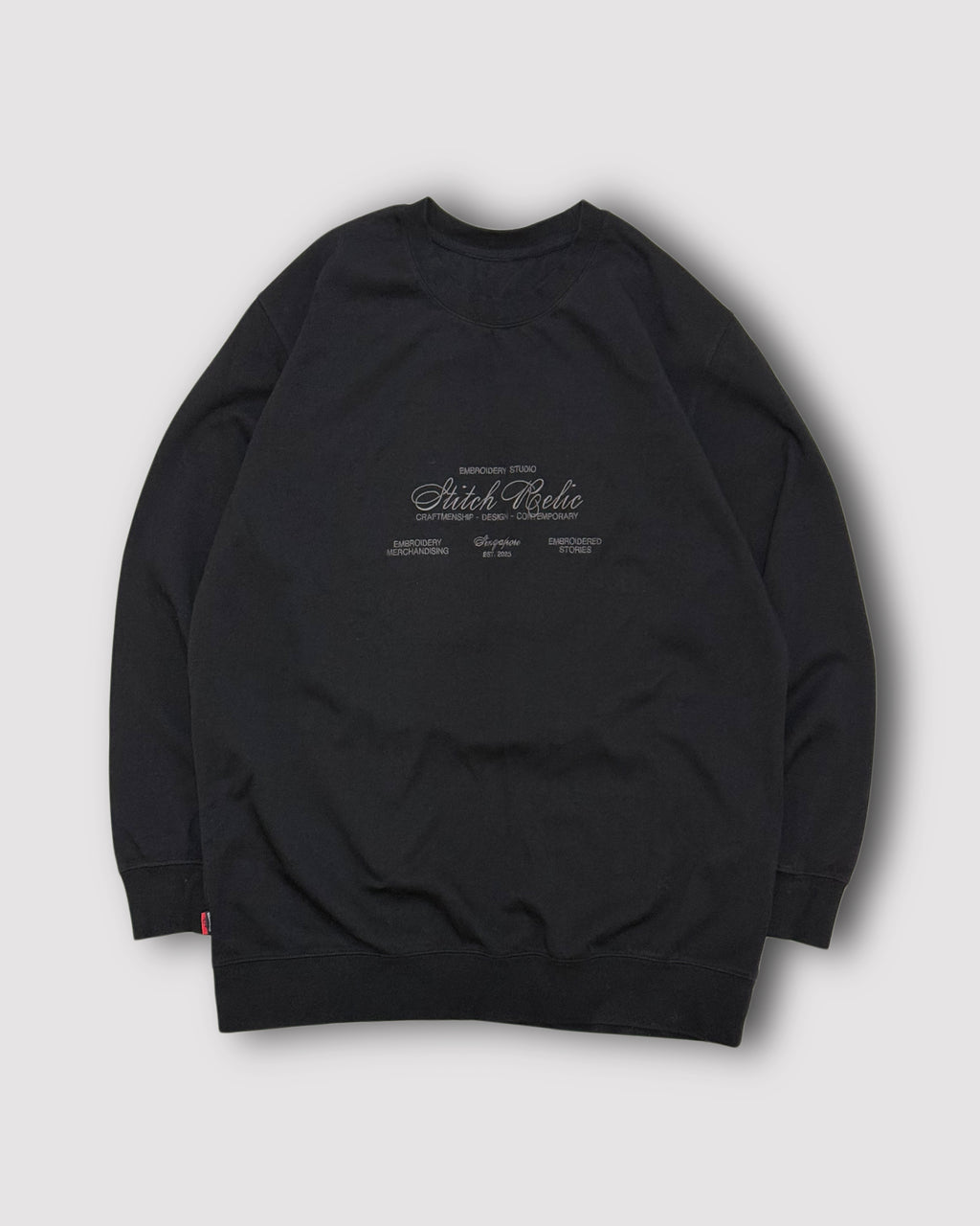 *Preorder* Embroidery Studio Crewneck in Black