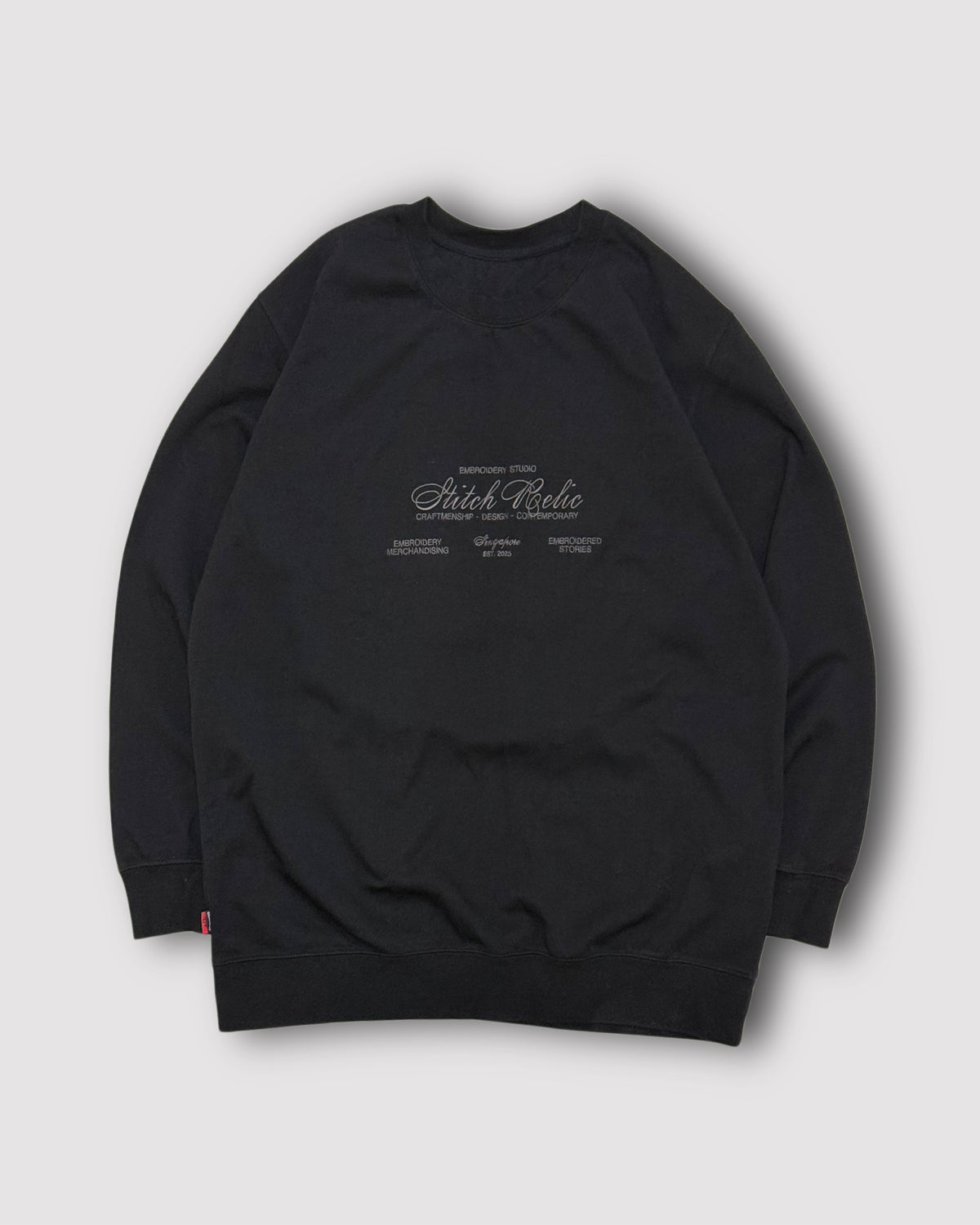 *Preorder* Embroidery Studio Crewneck in Black