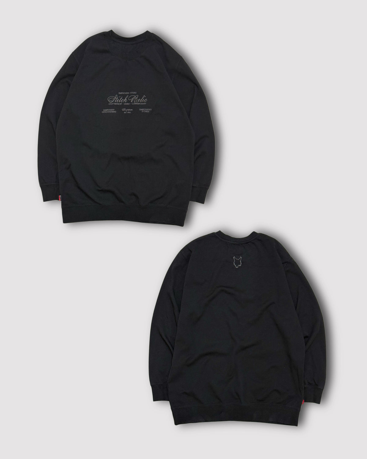 *Preorder* Embroidery Studio Crewneck in Black