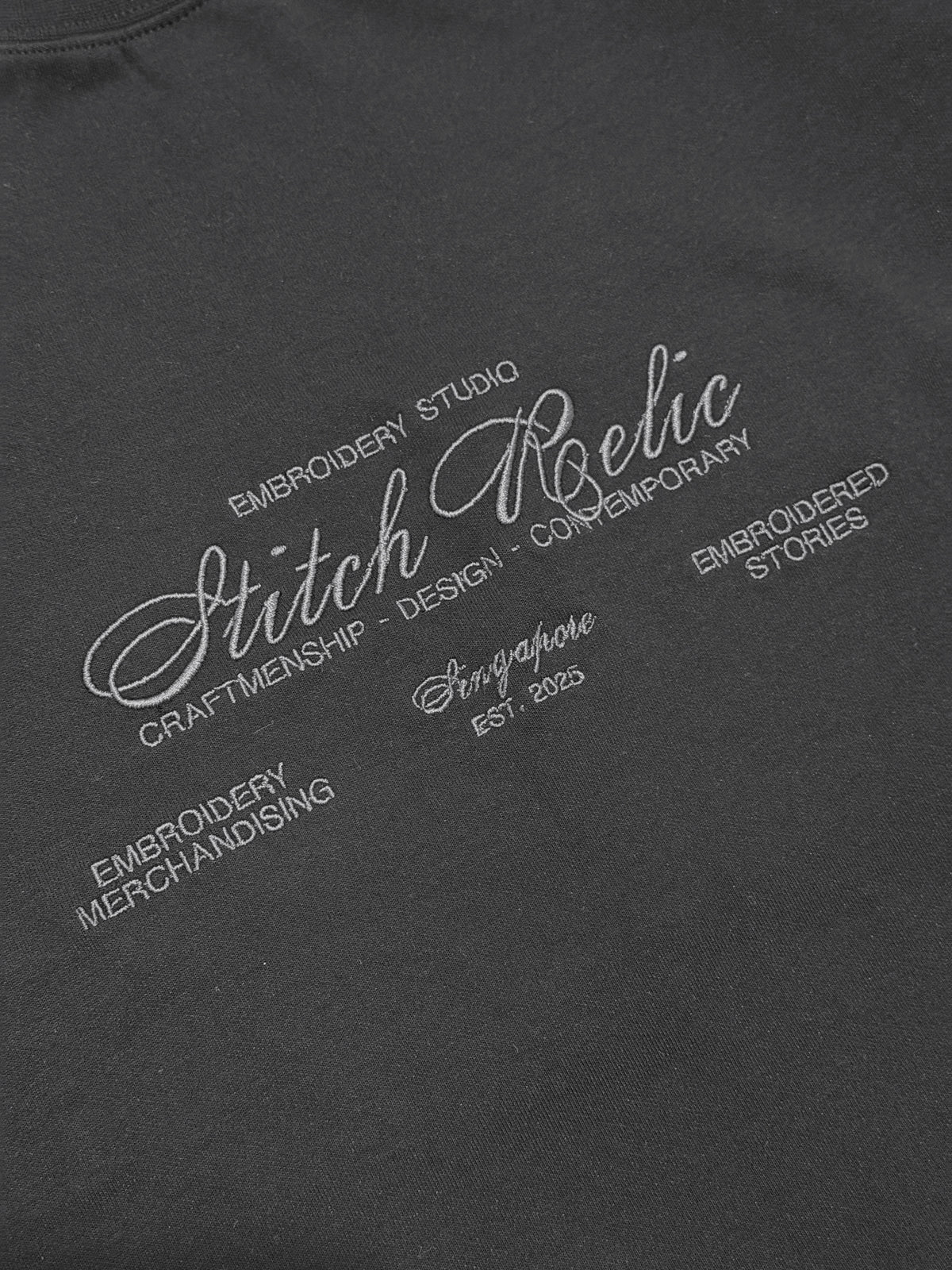 *Preorder* Embroidery Studio Crewneck in Black